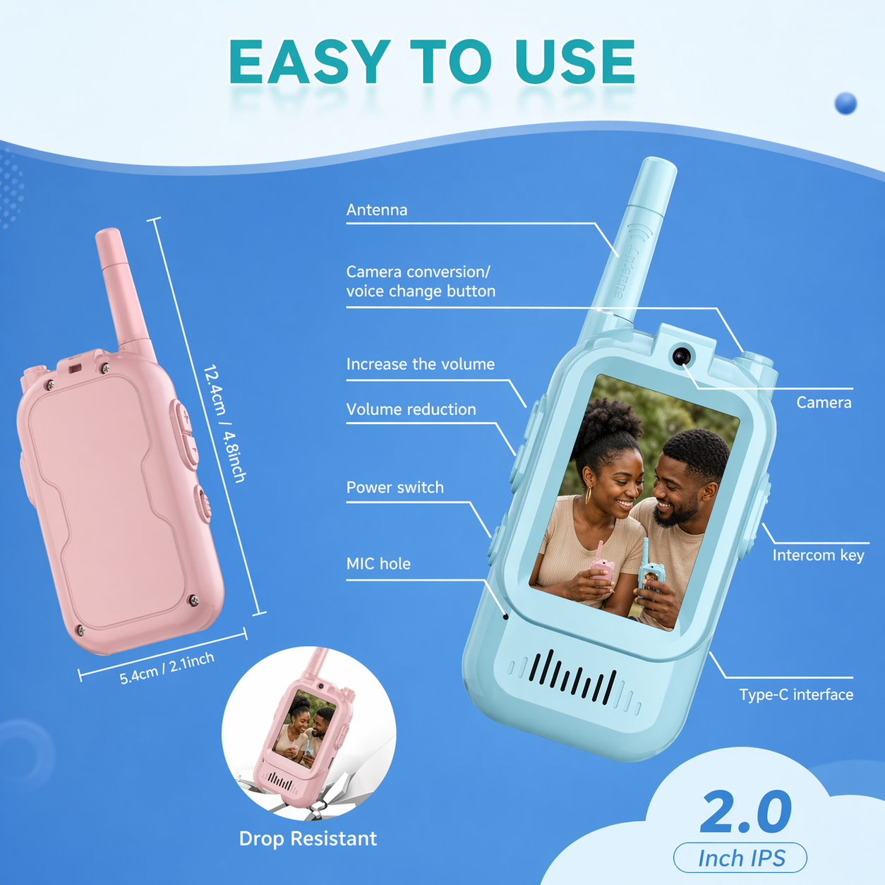 Couple Connect Walkie Talkie Set