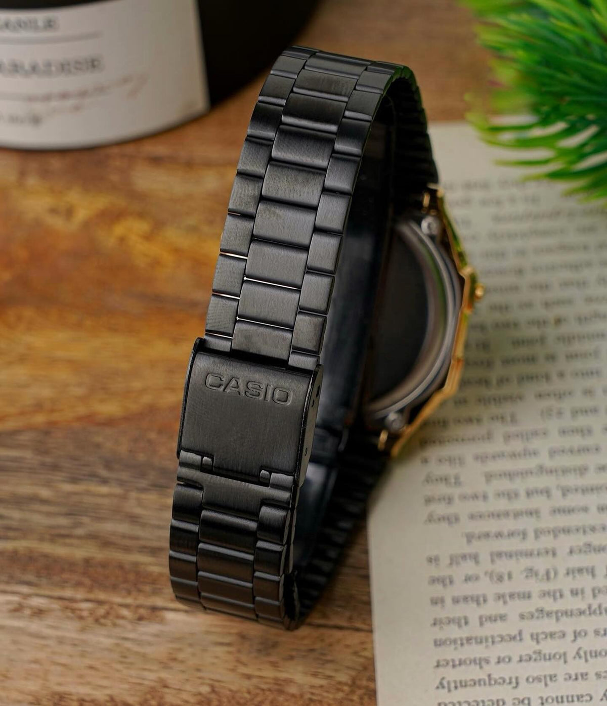 Casio Vintage Gold & Black Digital Watch for Men