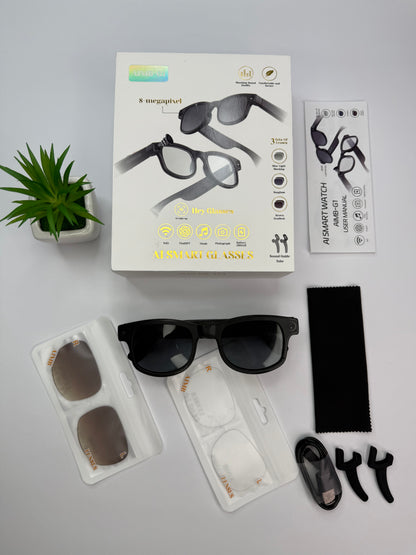 𝐀𝐈 𝐂𝐚𝐦𝐞𝐫𝐚 𝐆𝐥𝐚𝐬𝐬𝐞𝐬 – 𝟒𝐊 𝐑𝐞𝐜𝐨𝐫𝐝𝐢𝐧𝐠, 𝐕𝐨𝐢𝐜𝐞 𝐂𝐨𝐧𝐭𝐫𝐨𝐥, 𝐒𝐦𝐚𝐫𝐭 𝐖𝐞𝐚𝐫𝐚𝐛𝐥𝐞