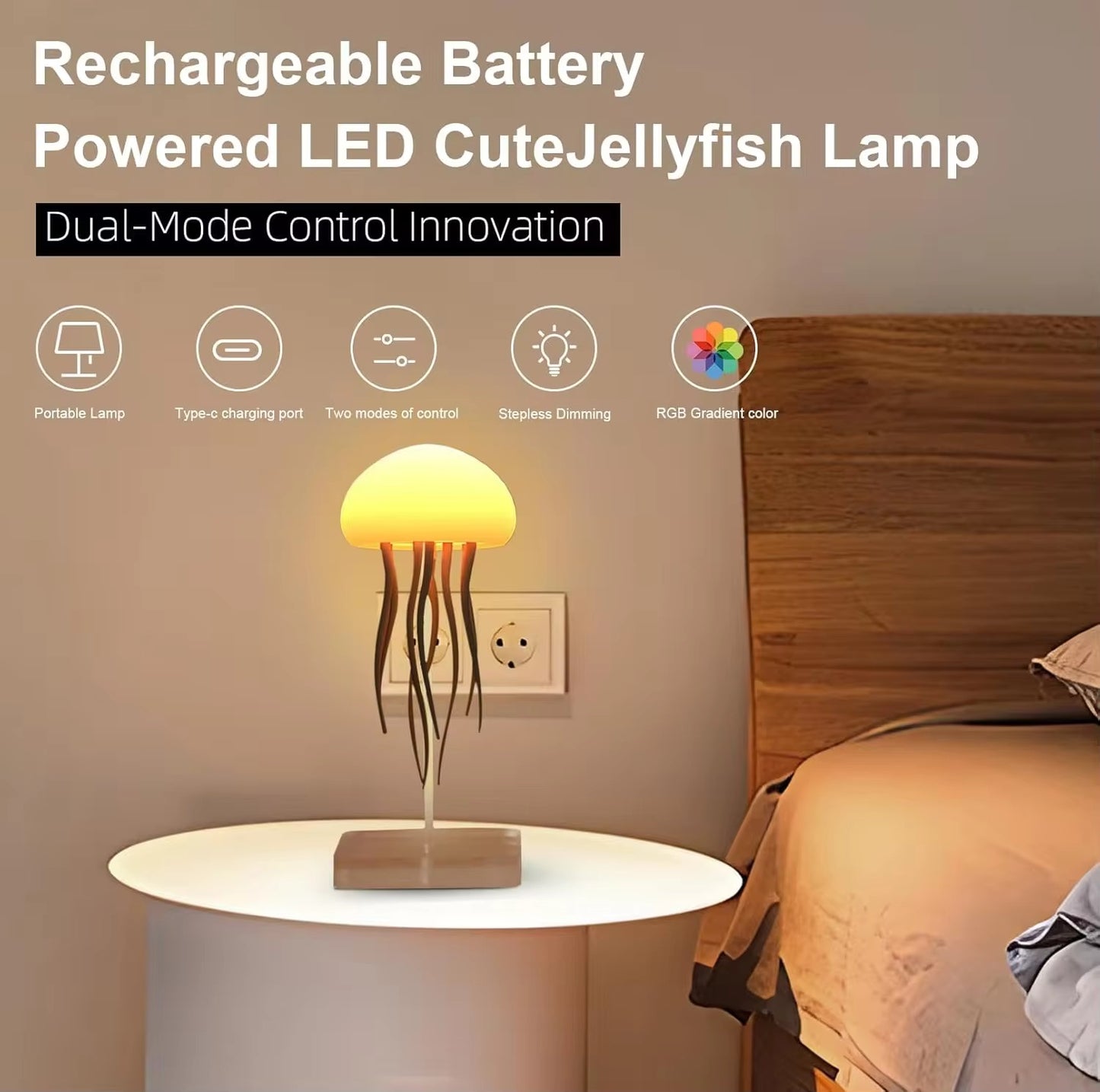 Dancing Legs Jellyfish Lamp with Touch Sensor