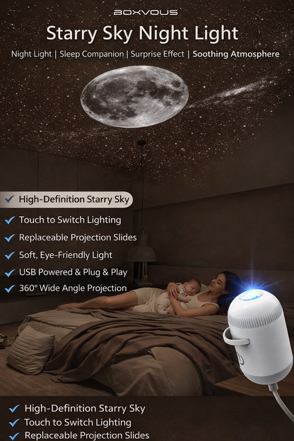 2 in 1 Galaxy Projector & Night Light