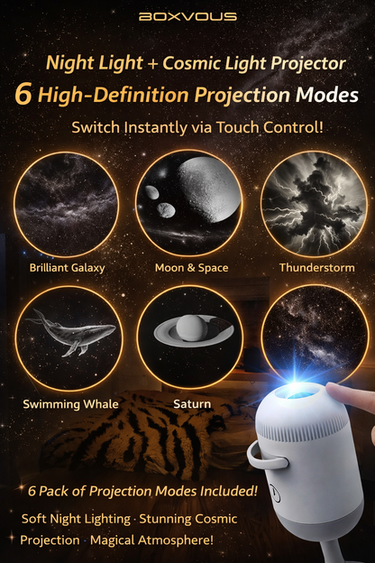 2 in 1 Galaxy Projector & Night Light