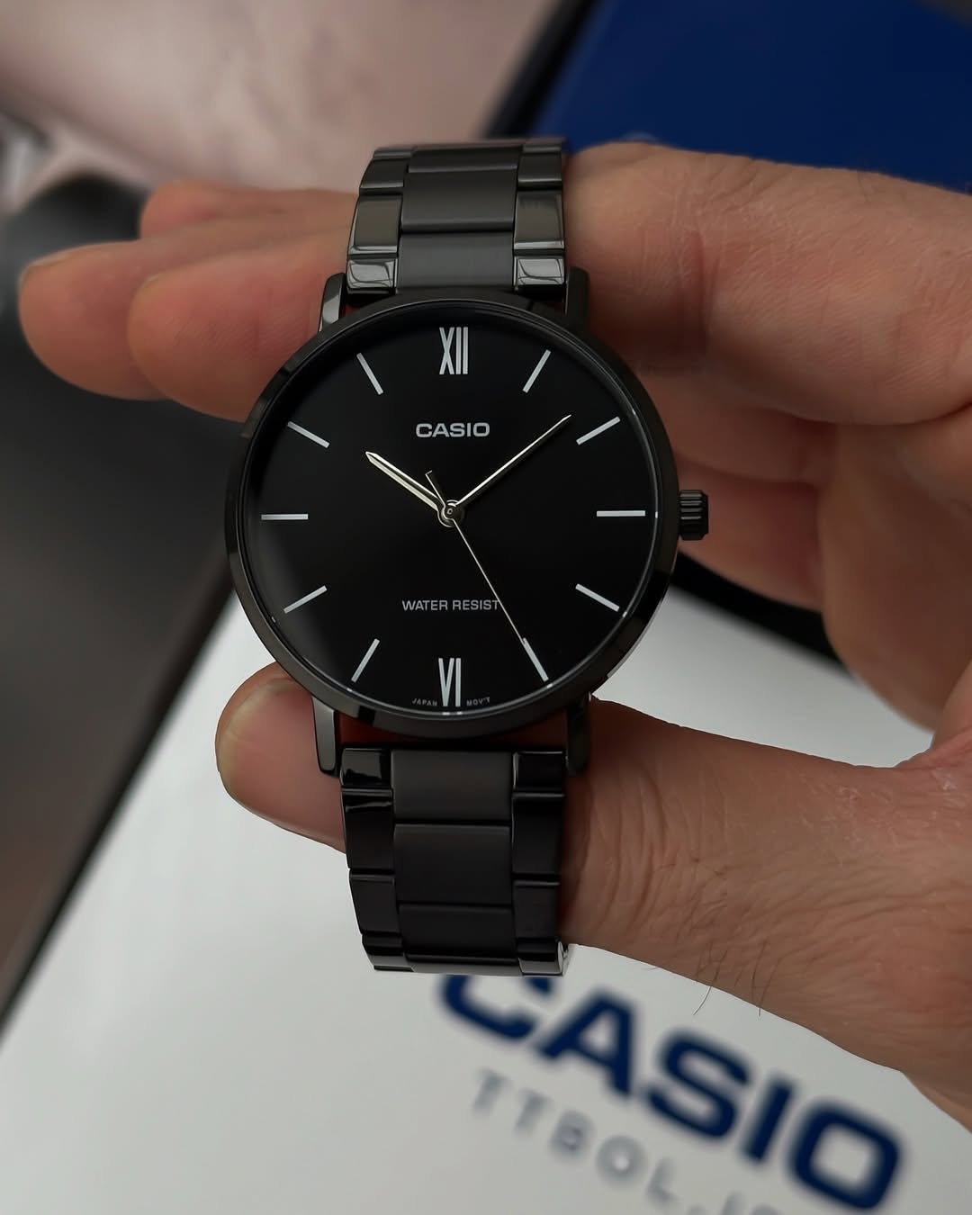 Casio Classic Silver Stainless Steel Watch – Black Dial