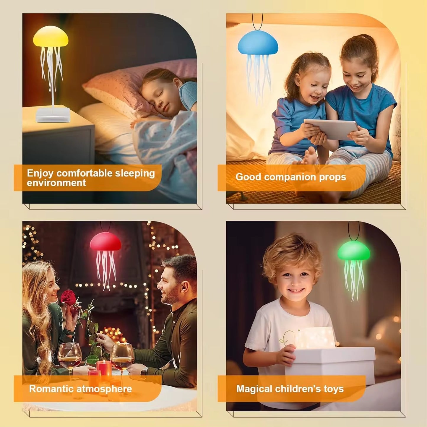 Dancing Legs Jellyfish Lamp with Touch Sensor