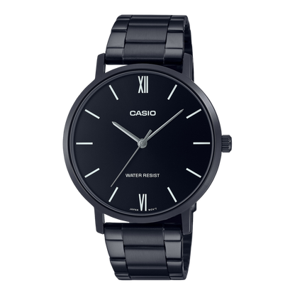 Casio Classic Silver Stainless Steel Watch – Black Dial