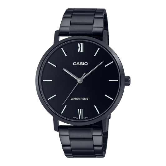 Casio Classic Silver Stainless Steel Watch – Black Dial