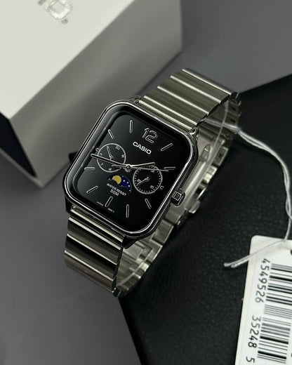 Casio Moonphase Stainless Steel Watch