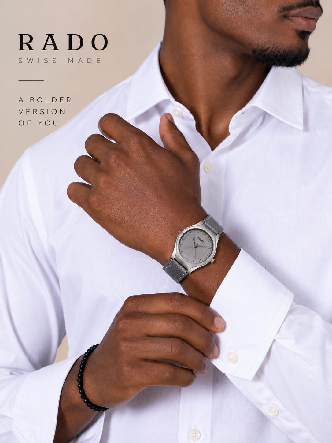 Rado Slim Grey Leather Watch