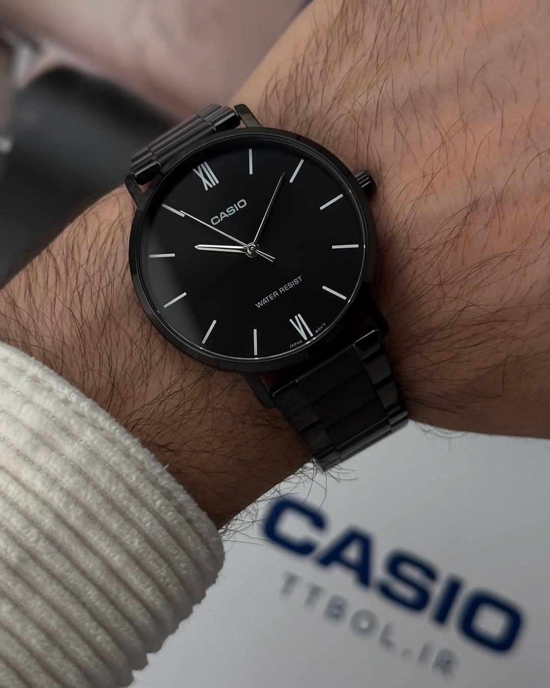 Casio Classic Silver Stainless Steel Watch – Black Dial