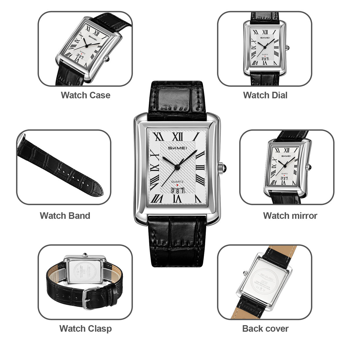 SKMEI Elite Classic Leather Watch